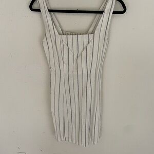 Old Navy White and Black Striped Dress